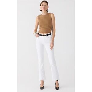 NWT J. Crew 9" Demi-boot Crop Jean White Wash